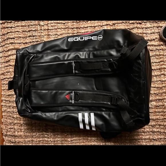 Adidas Equipe Gracie Barra Jiu Jitsu Competition Team Black Sports Duffel Bag - Picture 6 of 6